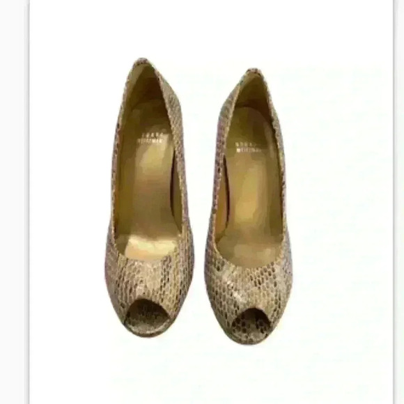 Stuart Weitzman logoplainfield snakeskin leather pumps - Picture 2 of 7